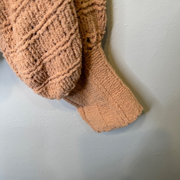 FP | Be Yours Chunky Open Knit Cowl Neck Long Dolman Sleeve Slouchy Sweater - Picture 11 of 14